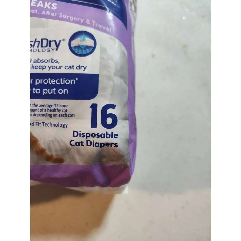 Hartz Comfitables Cat Diapers, Size S 16 Count,  Comfort & Secure (1062)